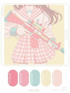 Drawing Color Pallete, Anime Colour Palette, Kawaii Color Palette, Color Tips