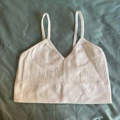 Soft And Stretchy Material Size Medium But Fits Size Small As Well #Croptop #Francescas #Brandy #Urban #Tanktop Beige Seamless Crop Top, Beige Crop Top With Built-in Bra, Summer Fitted Top Bra Friendly, Seamless Spring Cami Knit Top, Fitted Bra Friendly Top For Summer, Spring Cropped Tops Bra Friendly, Spring Fitted Top, Bra Friendly, Seamless Cropped Beige Top, Spring Beige Top With Seamless Construction