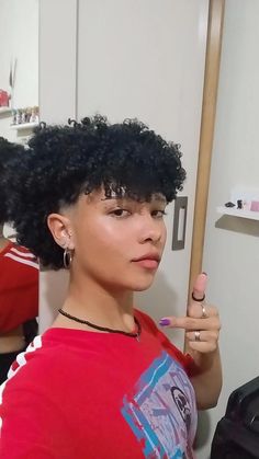 #mullet #cabeloscacheados 4c Undercut Natural Hair, Afro Mullet 4c Hair, Curly Mullet Black Women, Coily Mullet, Natural Hair Mullet, Black Hair Mullet, 4c Mullet, Pixie Mullet Curly, Mullet Braids