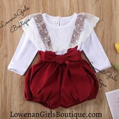 Hello, Hi and Thank you for choosing to shop with us..! 😊 Baby Girl Outfit Baby Girl Christmas Outfit 3pcs Set LongSleeve Lace Lapel Collar/Dungarees and Silver Headband Perfect for your little ones ....Information.... Actual colors may vary. This is due to the fact that every computer monitor and smartphone screen has a different capability to display coolers and that everyone sees these colors.  To see our size chart please make sure to scroll through the photos. Please keep in mind that our size chart measurements are not circumference.  ABOUT LOWEN&GIRLS BOUTIQUE  Lowen&Girls offers comfortable and affordable boutique clothing and accessories for newborn, infant and toddler girls & boys. High quality and made with love, we provide a combination of soft & snuggly, fun & fabulous clothe Outfits Mit Shorts, Fashionable Baby Clothes, Baby Outfits, Fashion Kids