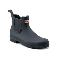 HUNTER-Original Chelsea Rain Boot - Men's Handle rainy days with ease in the Hunter Original Chelsea rain boot. The 100% waterproof design ensures comfort, while the EVA footbed and treaded sole provide support underfoot. Chelsea Rain Boots, The Hunter, Rain Boot, Mens Navy, Rainy Days, Boots Men, Rain Boots, Chelsea, The 100