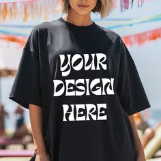 ✮RESOLUTION 2000*2000 PIXELS ✮Enhance your design presentations with our tshirt mockup. ✮This digital t-shirt mockup features a clean, blank and neutral template that creates the perfect backdrop for any design. ✮Ideal for casual wear collections, this t-shirt mockup showcases your work in a modern and relatable environment. ✮The t-shirt template is crafted for ease of use, ensuring a seamless experience for designers and entrepreneurs alike. ✮Highlight your unique designs with this versatile an Casual Beach T-shirt With Graphic Design, Beach Graphic Crew Neck T-shirt, Black Sublimation Print Vacation Top, Vacation Black Tops With Sublimation Print, Vacation Black Top With Sublimation Print, Graphic Design Short Sleeve T-shirt For Beach, Oversized Short Sleeve T-shirt With Sublimation Print, Black Graphic Tee For Vacation, Beach Crew Neck T-shirt With Graphic Design