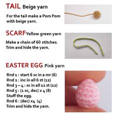 instructions to crochet an egg for beginners