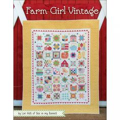 Farm Girl Vintage by Lori Holt of Bee in my Bonnet 144 pages spiral bound /Softbound Experience life on the farm with Lori Holt of Bee in my Bonnet's third book! Farm Girl Vintage includes complete instructions for 45 sampler blocks in two sizes (6in and 12in) three farm blocks and a bumper crop of projects! The fourteen projects include ten quilts, two tablerunners, a tabletopper and a potholder. With the ability to mix and match blocks, the quilt possibilities are endless! There are over 140 pages of full color instructions, beautiful photos and general Farm Girl fun. Quilt Book, Quilt Pattern Book, Patron Vintage, Bee In My Bonnet, Lori Holt, Vintage Blog, Sampler Quilt, Girl Vintage, Fat Quarter Shop