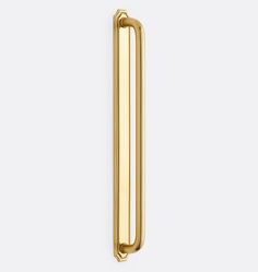 a gold door handle on a white background