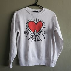 Keith Haring Sweater Outfit Inspo, Red, Dresses, Clothes Design