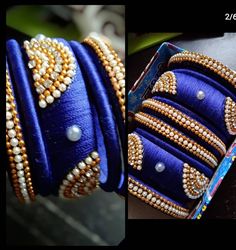 Indian hand made silk thread bangles for women Silk Thread Bangles, Thread Bangles, Bangles For Women, Silk Thread, Blue Colour, Bangle Bracelets, Jewelry Bracelets, Art Collection, Bangles