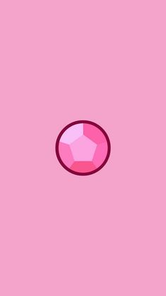 a pink background with a diamond in the center and an oval shape on it's side