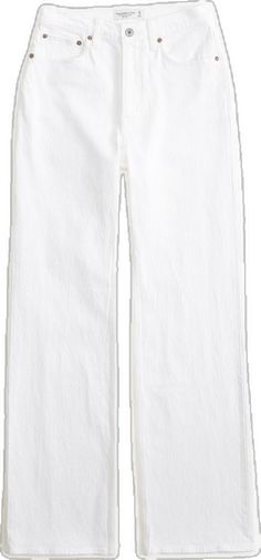 White Mid-rise Summer Jeans, White Mid-rise Jeans For Spring, White Denim Jeans With Frayed Hem, White Summer Jeans With Five Pockets, White High-rise Jeans With Frayed Hem, White High Rise Jeans With Frayed Hem, White Bottoms With Frayed Hem For Spring, White Spring Bottoms With Frayed Hem, White Wide Leg Jeans With Frayed Hem