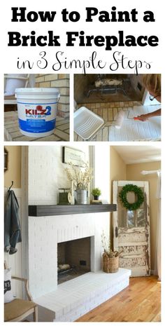 how to paint a brick fireplace in 3 simple steps