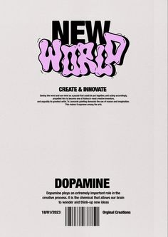 the back cover of a book with black and pink lettering on it, which reads new wave create & innovate