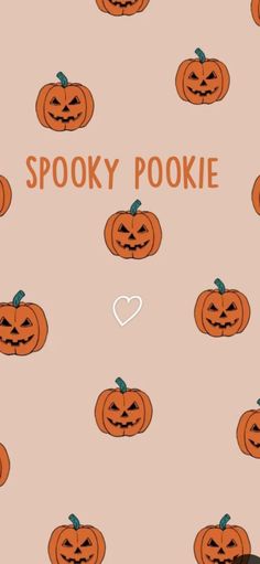 halloween pumpkins with the words spooky pookie on them in orange