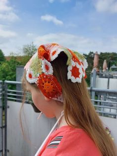 Crochet Bandana: Knitted Flowers in Yellow, Red, and Green Add a burst of color to your style with this crochet bandana adorned with knitted flowers in vibrant yellow, rich red, and lush green. Meticulously crafted, this accessory radiates with playful elegance and whimsical charm, perfect for infusing your ensemble with a touch of floral delight. Whether worn casually or for special occasions, it promises to elevate your look and make a statement. Embrace the beauty of handmade craftsmanship an Red Bohemian Crochet Hat For Spring, Bohemian Red Crochet Hat For Spring, Casual Crochet Headband One Size, Casual One Size Crochet Headband, Handmade Casual Headband For Summer, Casual One-size Crochet Headband, Spring Red Crochet Hat One Size, Red Crochet Hat For Spring, One Size, One Size Red Crochet Hat For Spring