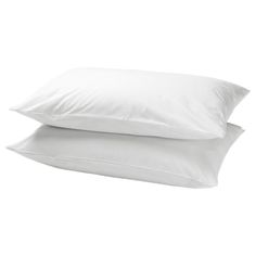 two white pillows stacked on top of each other