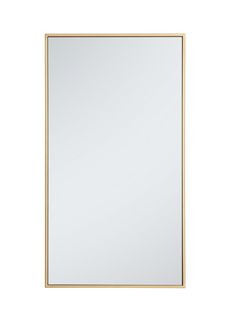 Elegant Lighting - MR42036BR - Mirror - Monet - Brass Single Vanity Mirror, Horizontal Mirrors, Accent Mirror, Rectangle Mirror, Rectangular Mirror, Metal Mirror, Elegant Lighting, Simplest Form, Hanging Mirror