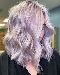 Chantz Pinkston on Instagram: “🔮🦄Lilac Dreams🦄🔮 Finally took this beauty to the truly BLONDE side lol. Converted her full foil into a bleach and tone by platinum carding…” Platinum Lilac Hair, Bleach And Tone, Ash Blonde Hair Colour, Summer Blonde Hair, Silver Blonde, Ash Blonde Hair, Bright Hair, Ash Blonde