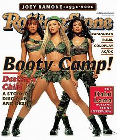 the cover of rolling stone magazine featuring two women in matching outfits