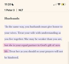 a text message that reads,'i am the same way you husbands must give honor to your wives