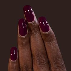 Burgundy Nail Polish, Dark Purple Nails, Berry Nails, Overlay Nails, Boutique Nails, Red Gel Nails, Color For Nails, Autumn Evening