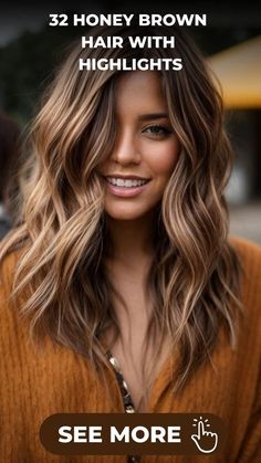 Brown Hairstyles With Blonde Highlights, Brown Eyes Highlighted Hair, Tortoise Shell Highlights, Caramel Highlights On Blond Hair, Partial Foil Highlights Brown Hair, Bronzy Blonde Hair, Brown Hair With Blonde And Caramel Highlights, Honey Brown Hair With Lowlights, Tiny Highlights Brown Hair