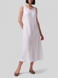 Gorgeous silhouette designed in a creamy white which will allow your individual style to shine the whole way through. This white dress will have you standing out in classy and sultry! Night Dress Women, White Nightgown, Long Dress Plus Size, Night Gowns, Ankle Dress, Night Tops, Coastal Grandmother, Sleeveless Long Dress, Floral Dresses