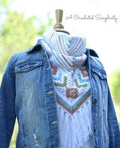 ~Pattern Pack Discounts~ Fair Isle Crochet Pattern, Fair Isle Crochet, Triangle Scarf, Crochet Girls, Sport Weight Yarn, Fair Isle Sweater, Crochet Wrap, Knit Picks, Scarf Crochet Pattern