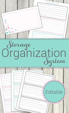 the storage organization system with text overlay