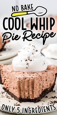 no bake cool whip pie recipe on a plate