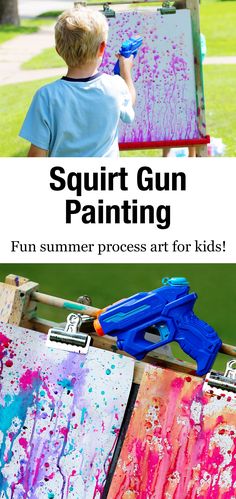 Outdoor Kids Crafts Summer, Outside Painting For Kids, Summertime Kids Activities, Crafts For Summer For Kids, Summer Time Kids Activities, Summer Time Fun For Kids, Dollar Store Summer Fun For Kids, Fun Summer Projects For Kids, Kids Summer Learning Activities