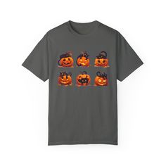 Get ready to embrace the spooky season with our adorable "Cute Black Cats on Pumpkins" shirt! This charming tee features playful black cats perched on cute orange pumpkins, making it the perfect addition to your Halloween and fall wardrobe. Whether you're attending a Halloween party, visiting a pumpkin patch, or simply enjoying the autumn vibes, this shirt will keep you stylish and comfortable. Whether you're trick-or-treating with the kids, attending a Halloween party, or just enjoying the fall festivities, this shirt is a must-have addition to your Halloween wardrobe. Pair it with jeans, leggings, or even a Halloween-themed skirt for a complete look that's both cool and festive. Comfort Colors introduces the "Comfort Colors 1717" garment-dyed t-shirt; a fully customizable tee made 100% w Spooky Black T-shirt With Cat Print, Halloween Black T-shirt With Cat Design, Black Halloween T-shirt With Cat Design, Spooky Halloween T-shirt With Cat Design, Spooky Black T-shirt With Cat Design, Spooky Halloween Cat Design Top, Halloween And Fall, Fall Festivities, Cat Perch