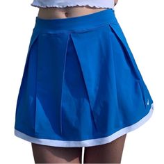 Nike Blue Y2k Pleated Tennis Skirt ! (Never Worn!) Size: L (True To Size) *First Two Photos R Stock Images And R A Size S, Doesnt Represent L Size* This Skirt Is So Classic And So Cute! Has Pleated Detail And White Trim All Around! There Is No Under Shorts But Still So Cute! It Has A Zip On The Side To Secure The Waist! -Let Me Know If You Wanna Buy!! #Nike #Skirt #Y2k #Tennis #90’s Nike Skirt, Nike Skirts, Under Shorts, Skirts Blue, Pleated Tennis Skirt, Blue Y2k, Skirt Y2k, Blue Nike, Tennis Skirt