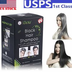 Description 10pcs/bag Dexe Hair Dye Black Hair Shampoo Instant Only 5 Minute Hair Coloring Unisex -- A formula of natural luxurious herbal, includes various Chinese herb and herbal essence and herbal nourishing cream. -- As the Natural Herb Black Hair Shampoo is a kind of nutrition shampoo, especially for the one who has gray, white, or yellow hair. -- If continually used for two times monthly, it will give you natural shinny hair. -- It contains a kind of brand-new formula that can rapidly chan Black Hair Shampoo Products, Shampoo For Black Hair Color, Healthy Hair Colors, Black Hair Shampoo, Shampoo For Gray Hair, Hair Dye Shampoo, Medium Hair Color, Temporary Hair Dye, Grey White Hair