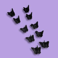 Mini Black Butterfly Gothic Hair Clips - Alternative Girl Style Hair Claws and Hair Accessories, Goth Gifts for Her If you're looking for some cute 90s goth asethetic hair accessories, you've come the right place! Adorn yourself with a set of 10 mini black butterfly hair clips.  * You will recieve 10 black butterfly hair claw clips. * Ships out within 3 business days from and within the US. Check out the rest of the shop for more alternative style and goth hair accessories at www.etsy.com/shop/Q Goth Hair Accessories, Dr Belongings, Gothic Hair Accessories, Butterfly Hair Claw, Gothic Hair, 90s Grunge Hair, Goth Gifts, Alternative Girl, Hair Clips 90s