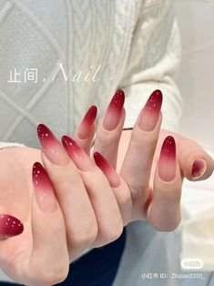 #aesthetic #nails #beauty Maquillage Yeux Cut Crease, Red Ombre Nails, Uñas Ideas, Asian Nails, Hello Nails, Blush Nails, Pretty Gel Nails, Kawaii Nails, Pink Nail