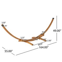 a drawing of a wooden frame with measurements for the top and bottom part of it