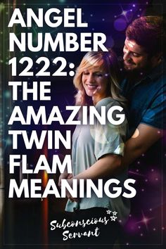 the poster for angel number 1222, the amazing twin flamings featuring an image of two