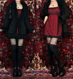 credit: ? Clubbing Outfits 2000s, Alt 90s Fashion, Indie Sleaze 2000s, Black Afghan Coat Outfit, Emo Winter Outfits 2000s, Japanese Vintage Outfits, Emo Aesthetic Outfit 2000s, Vintage Alternative Fashion, Emo Christmas Outfits