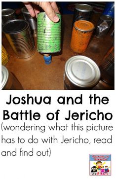 a poster with the words joshua and the battle of jericho written below it