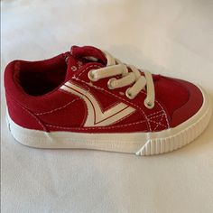 Brand New Without Box, Red Victoria Retro Sneakers, Size 9, Side Zipper, Runs Small Red Cotton Sneakers For Spring, Casual Red Cotton Sneakers, Casual Red Sneakers For Playtime, Casual Canvas Shoes With Round Toe For Playtime, Retro Boys, Retro Sneakers, Boys Sneakers, Red Color, Side Zipper