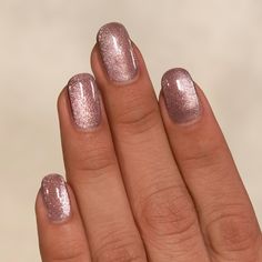 Magnetic Dip Nails, Brown Velvet Nails, Rose Gold Sparkle Nails, Magnet Nails, Bronze Nail Polish, Gold Sparkle Nails, Magnetic Polish, Magnetic Nail Polish, Velvet Nails