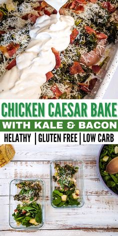 chicken caesar bake with kale and bacon healthy gluten free low carb