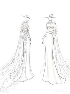 Newspaper Fashion, Pose Wedding, Wedding Dress Fashion, Wedding Branding, Fashion Illustration Dresses, Sketch Ideas