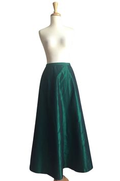 Vintage Green Satin Maxi Skirt high waisted aline | Etsy Long Skirt Formal, Green Satin Skirt, Maxi Skirt High Waisted, Satin Maxi Skirt, High Waisted Maxi Skirt, Formal Skirt, Aline Skirt, Girl Vintage, Satin Maxi