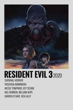 the poster for resident evil 3, which is featured in an upcoming horror flickr