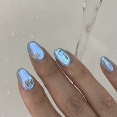 Tatuaje Studio Ghibli, Nail Aesthetic, Summer Acrylic, Moon Nails, Minimal Nails, Her Nails, Tin Man