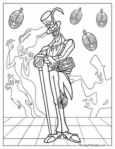 20 Disney Villain Coloring Pages (Free PDF Printables) Kids Colouring Printables, Cinderella Coloring Pages, Frog Coloring, Dr Facilier, Kids Colouring