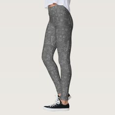 Charcoal Gray Cat Sketches Leggings workout leggings outfit, fat legs workout, gym leggings outfit #leggingslove #gymapparel #gymfashion, dried orange slices, yule decorations, scandinavian christmas Legs Workout Gym, Cat Sketches, Cat Sketch, Gray Cat, Leggings Outfit