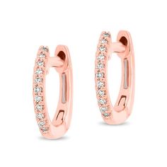 Mini Hoop Diamond Earrings Available in Yellow, Rose and White Gold  .08 CT Diamonds  10mm Diameter  Sold Individually or as a Pair Hoop Diamond Earrings, Tennis Jewelry, Diamond Huggie Earrings, Cute Stud Earrings, Diamond Huggies, Kids Earrings, Huggie Earrings