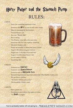 Harry Potter Drinking Game, Drinking Games For 3, Harry Potter Drinks, Movie Drinking Games, Harry Potter Marathon, Classe Harry Potter, Fun Drinking Games, Drinking Games For Parties, Harry Potter Theme Party