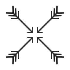 the four arrows are connected to each other in an arrow pattern on a white background